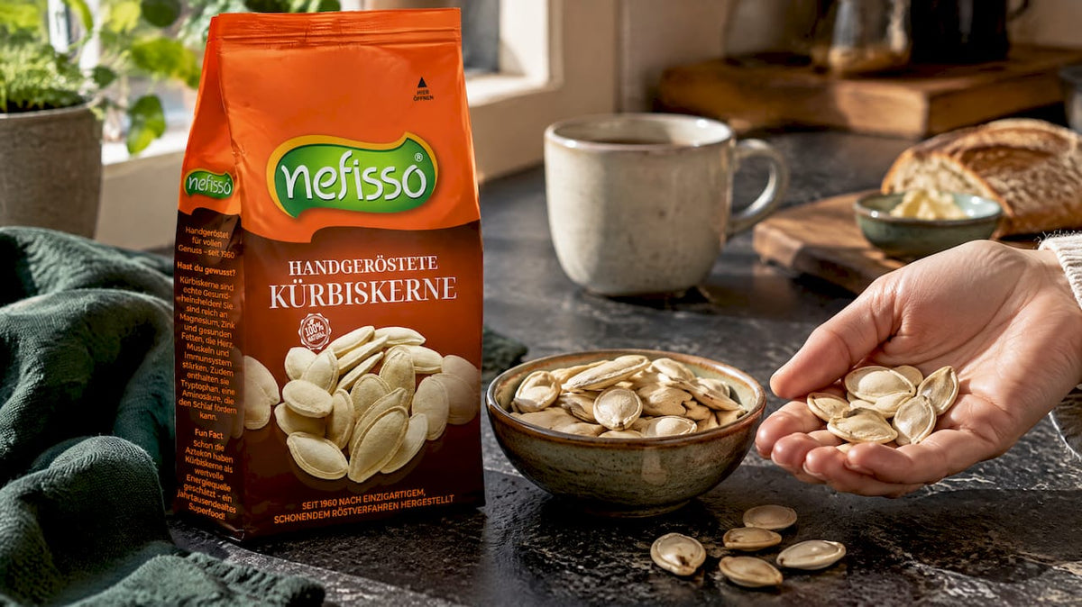 Kürbiskerne gesund: Nährstoffe, Wirkung und Portionstipps